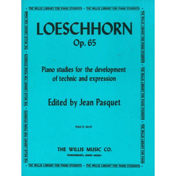 Studies for Piano opus 65, Carl Abert Loeschhorn, arr. Jean Pasquet