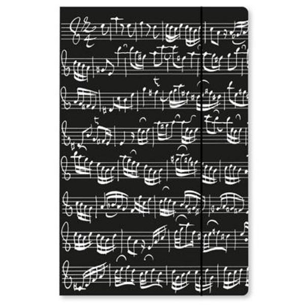 Notemappe - Sheet music Black (Choir File with elastic band)