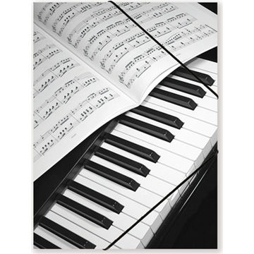 Notemappe - Piano - Sheet music Black (File with elastic band)