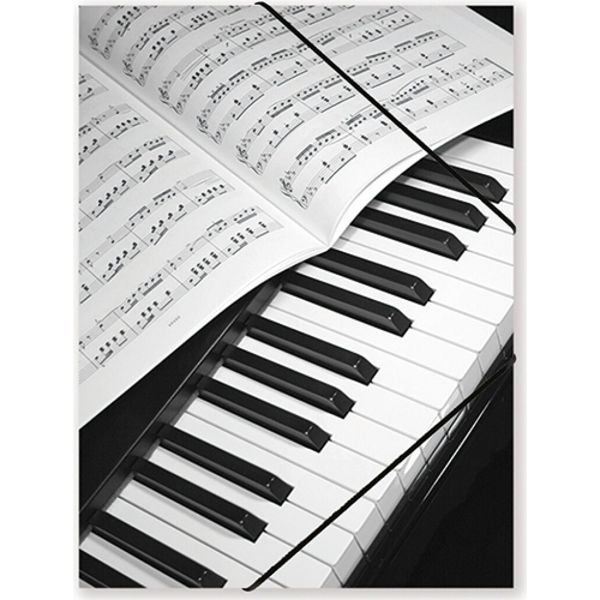 Notemappe - Piano/Sheet music Black (File with elastic band)