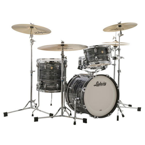 Slagverk Ludwig Classic Maple Jazzette 18 Shell Pack, m/Atlas Mount, Vintage Black Oyster