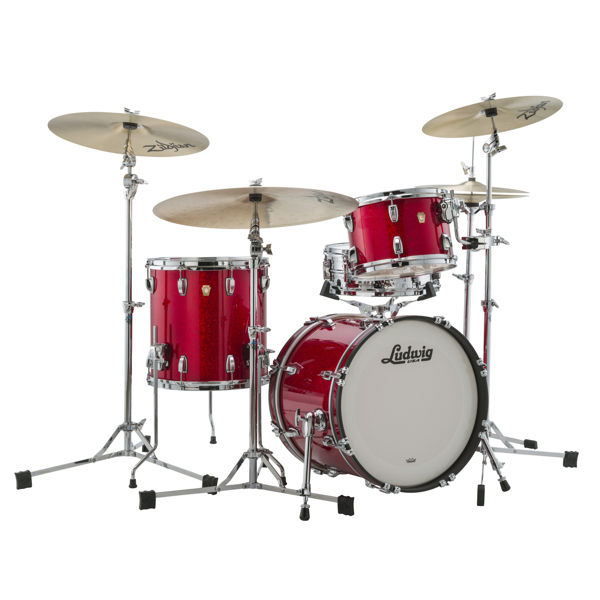 Slagverk Ludwig Classic Maple Jazzette 18 Shell Pack, m/Atlas Mount, Red Sparkle