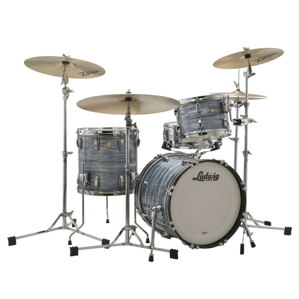 Slagverk Ludwig Classic Maple Jazzette 18 Shell Pack, m/Atlas Mount, Vintage Blue Oyster