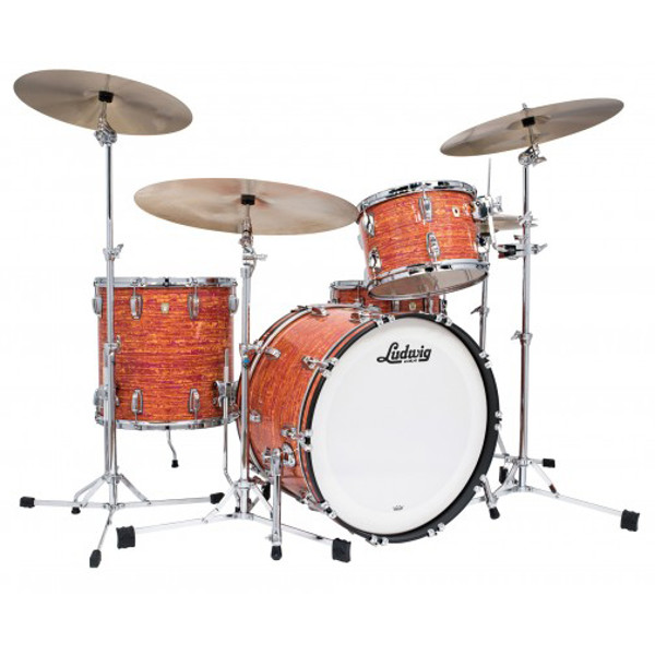 Slagverk Ludwig Classic Maple Mod 22 Shell Pack, m/Atlas Mount, Mod Orange