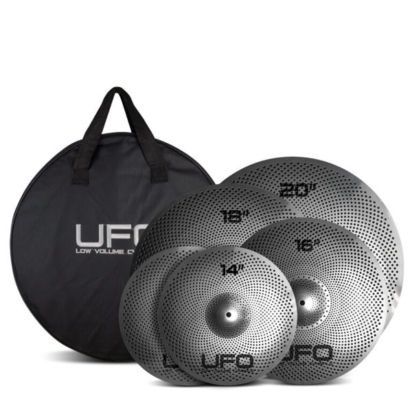 Cymbalpakke Ufo UFO-SET-2, Low Volume Cymbal Set XL, 14-16-18-20 + Bag