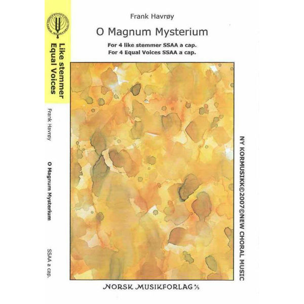 O Magnum Mysterium, Frank Havrøy.  4 like stemmer a capella