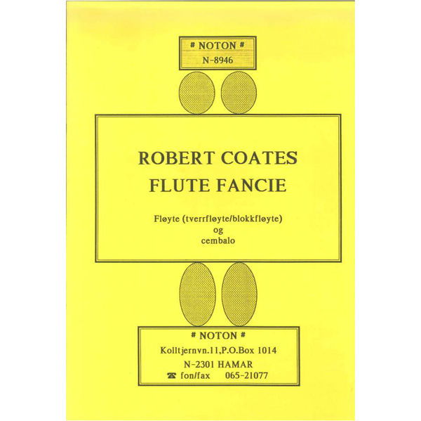 Flute Fancie, Robert Coates. Fløyte (Tverrfløyte/blokkfløyte) og Cembalo