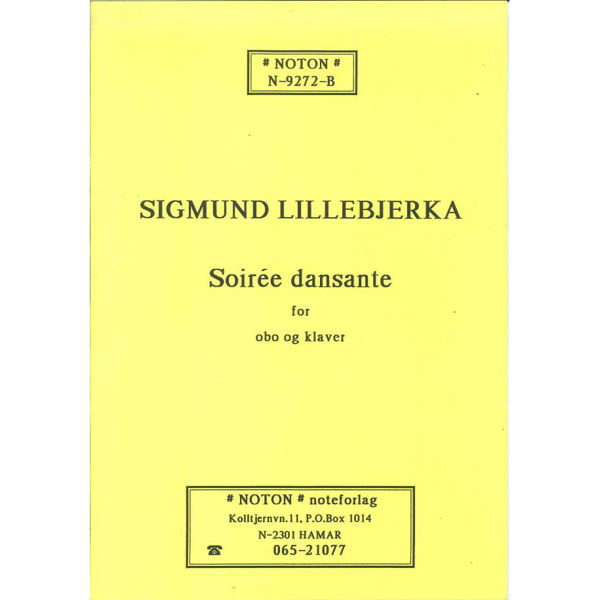 Soireè Dansante, Sigmund Lillebjerka. Obo og Piano