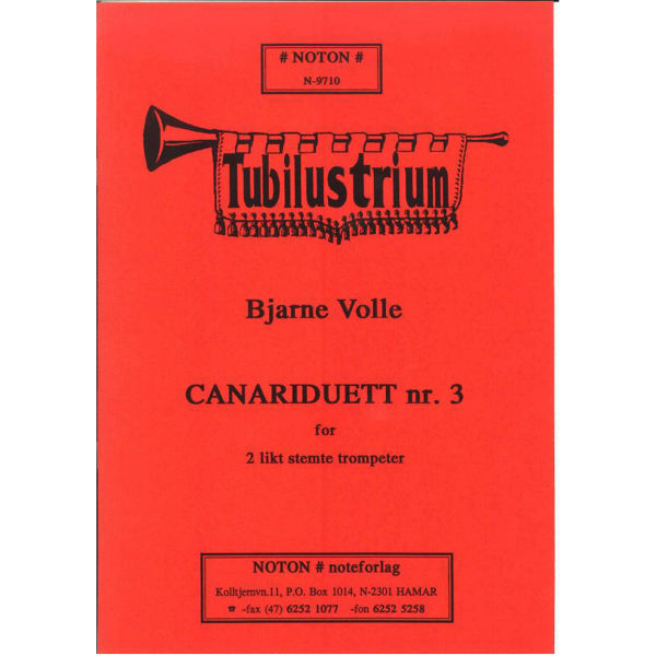 Canariduett 3, Bjarne Volle. Trompet Duett