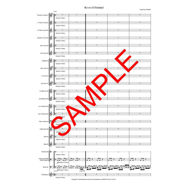 Ro ro til Siraland BB3 Trad./arr Frode Rydland. Brass Band