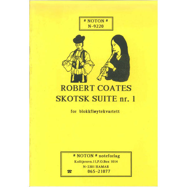 Skotsk Suite No. 1, Robert Coates. Blokkfløytekvartett