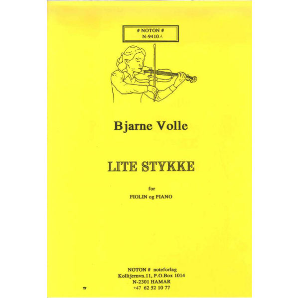 Lite Stykke, Bjarne Volle. Fiolin og Piano