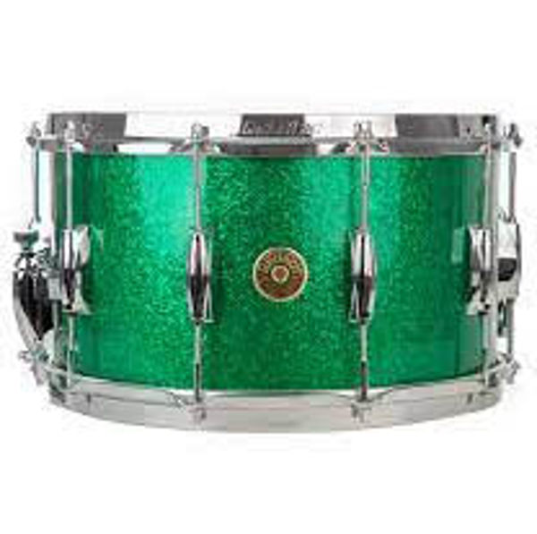 Skarptromme Gretsch Broadkaster,14x8, Wood, Nitron Wrap, Lightning, Green Sparkle