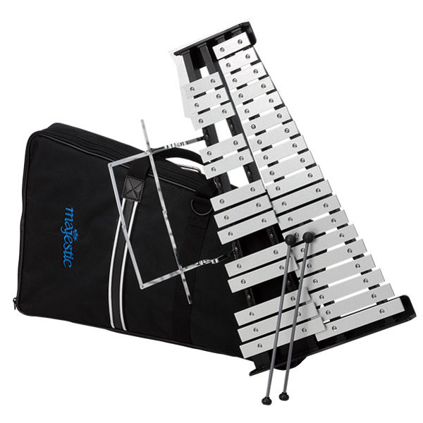 Klokkespillpakke Majestic AK32PB, Backpack Percussion Kit. 2,5 Okt. Bells, Music Stand, Mallets, Backpack Carrying Case.