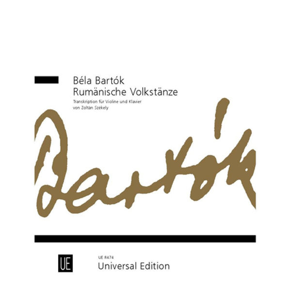 Rumenian Folk Dances, Violin and Piano. Bela Bartok