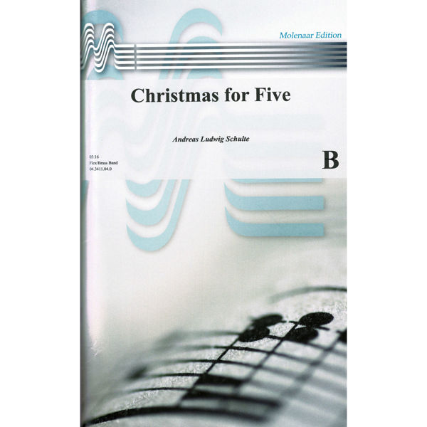 Christmas for Five, Ted Huggins. Brass Band/Flex