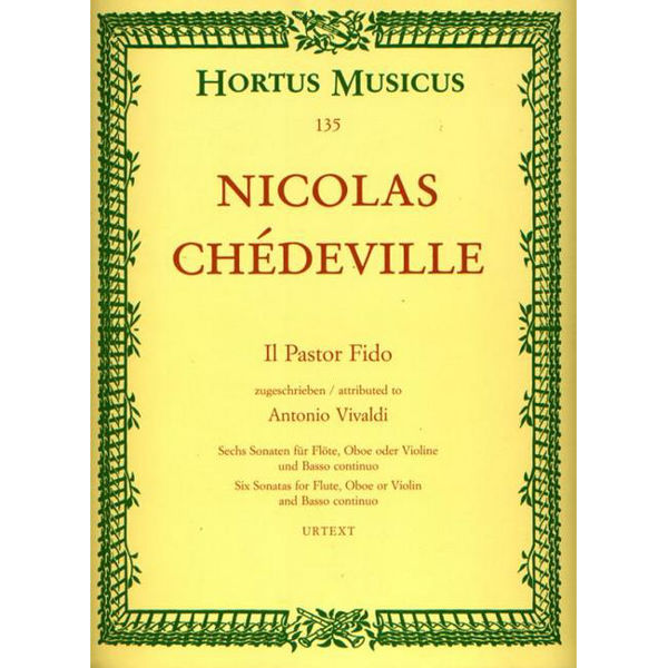 Six Sonatas - Nicholas Chèdeville. Six Sonatas for FLute, Oboe or Violin and Basso continuo