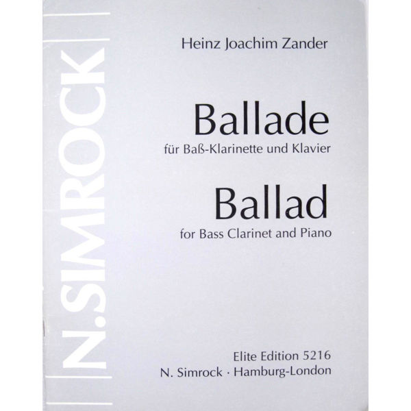 Ballade for Bass Clarinet and Piano - Zander