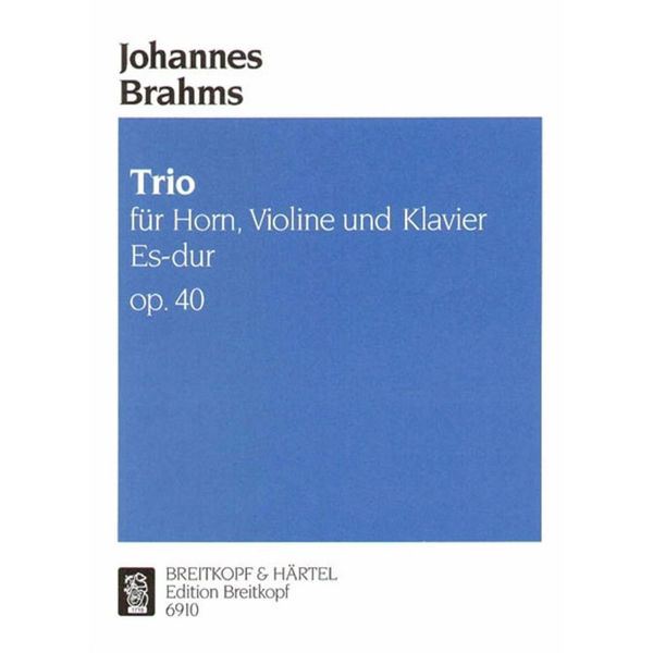 Trio Eb-dur op. 40. Brahms. Urtext Fiolin, Horn, Piano.