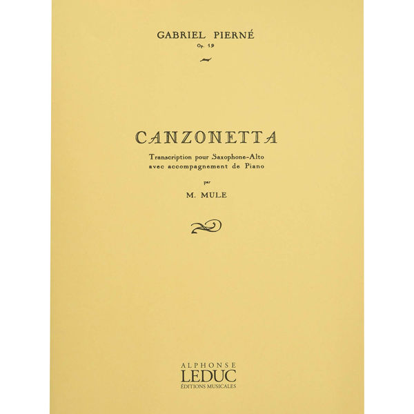 Canzonetta Op. 19, Gabriel Pierne. Clarinet and Piano