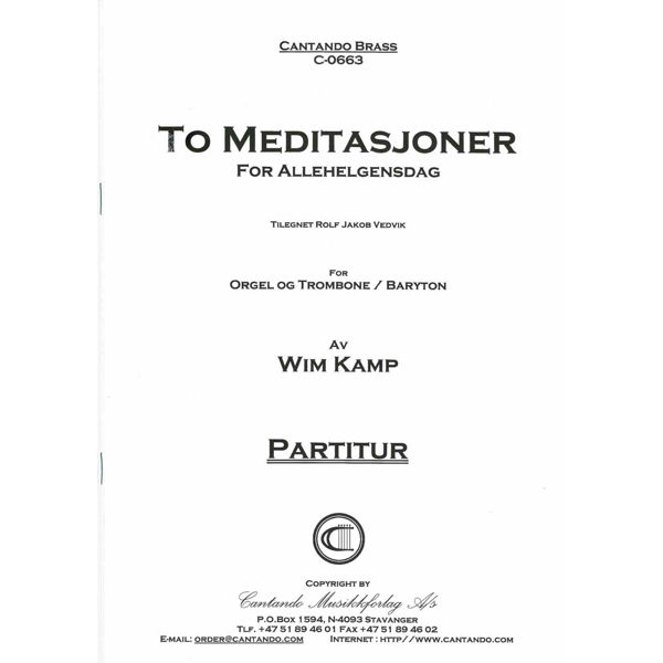 To Meditasjoner for Allehelgensdag - Euphonium