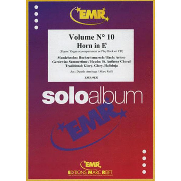 Soloalbum Volume No 10 - Horn in Eb/Piano, arr Dennis Armitage/Mark Reift