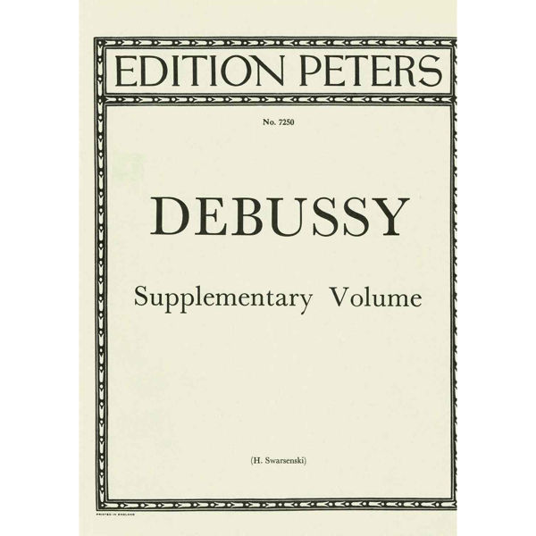 Supplementary Volume, Debussy - Piano