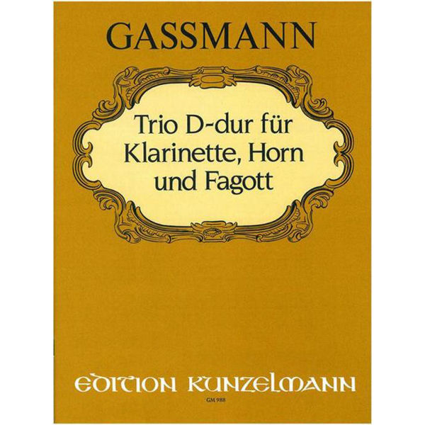 Trio D-Dur für Klarinette in A, Horn in D und Fagott, Florian Leopold Gassmann