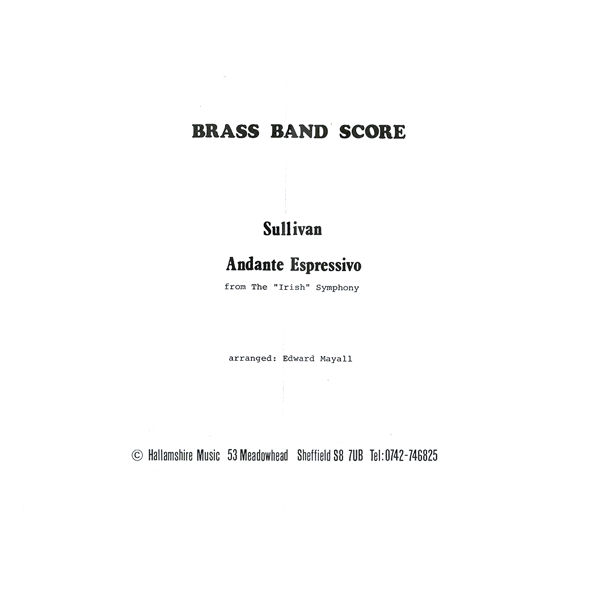 Andante Espressivo, Sullivan. Brass Band