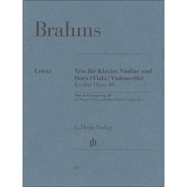 Trio for Piano, Violin and Horn (Viola/Violoncello), Johannes Brahms