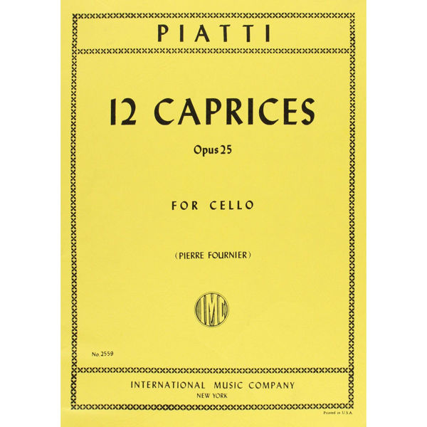 12 Caprices op 25 for Cello, Piatti
