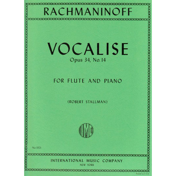 Vocalise Op.34 No.14 Flute and Piano, Rachmaninoff