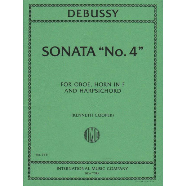 Sonata No.4 Claude Debussy, Oboe, Horn and Harpsichord