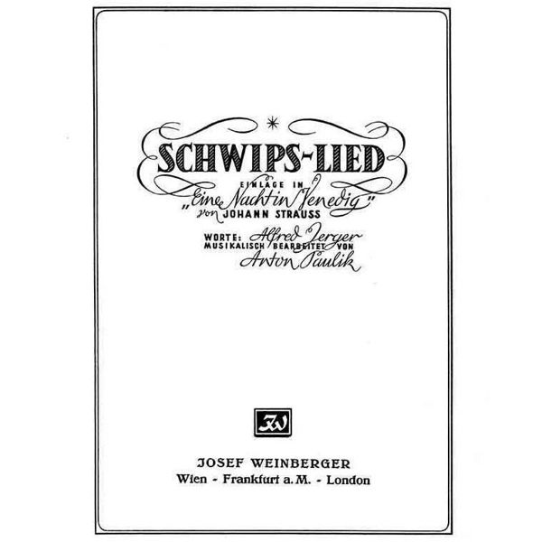 Strauss - Schwips-Lied