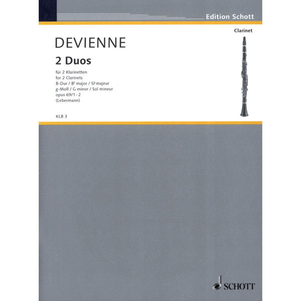 2 Duos for 2 Clarinets, Bb-Dur/G-moll Opus 69/1-2,  Devienne