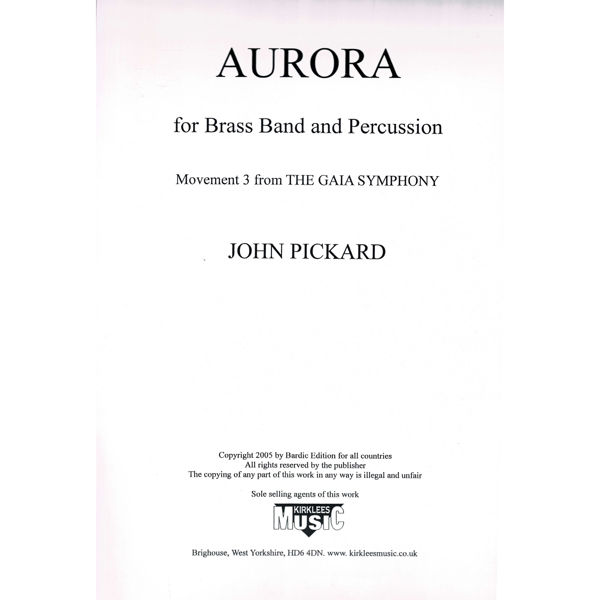 Aurora, Movement 3 from The Gaia Symphony, Pickard, Brass Band