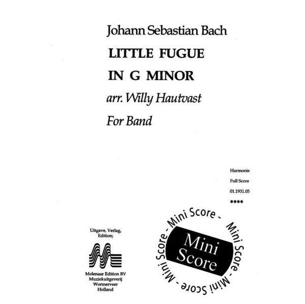 A Little Fugue in G minor, Johann Sebastian Bach arr Willy Haustvast. Concert Band
