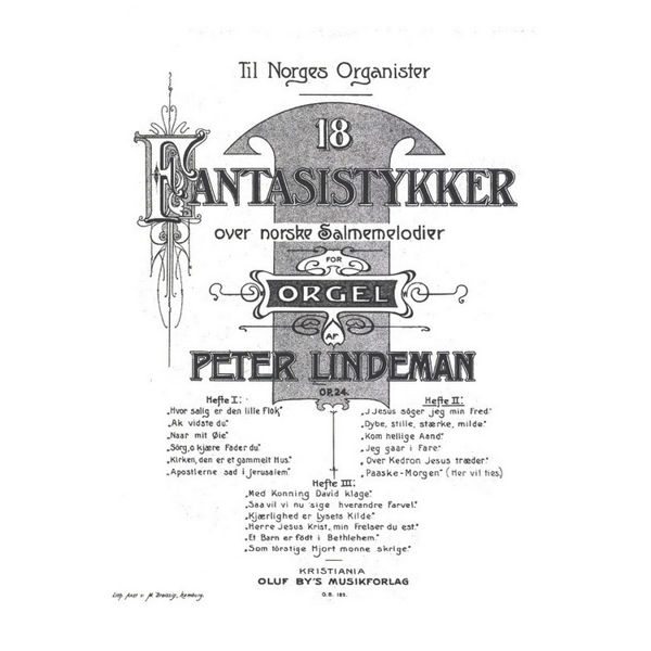 18 Fantasistykker Hefte 2, Peter Lindeman. Orgel