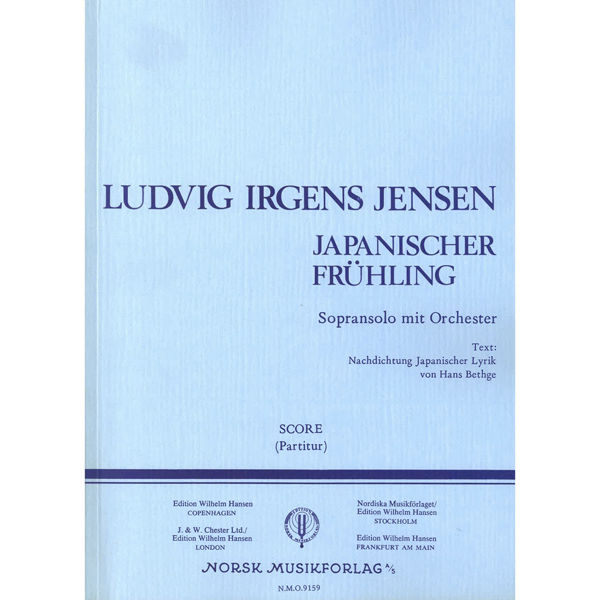 Japanischer Fruhling, Ludvig Irgens Jensen - Sang (Sopran), Ork Partitur