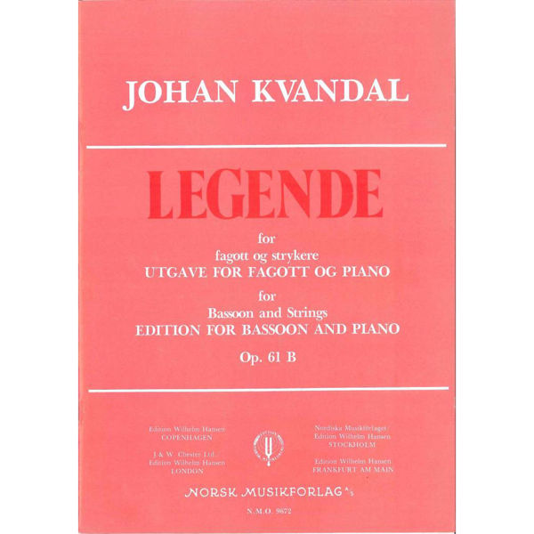 Legende Op. 61B, Johan Kvandal. Fagott og Piano