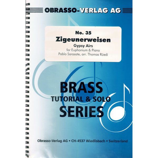 Zigeunerweisen, Sarasate arr Thomas Ruedi. Euphonium (TC/BC) and Piano