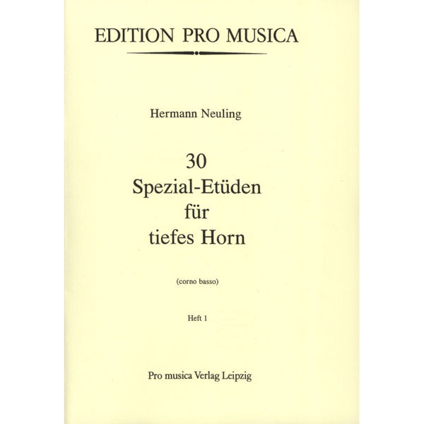 30 Spezial-etuden Band 1, Hermann Neuling. Horn