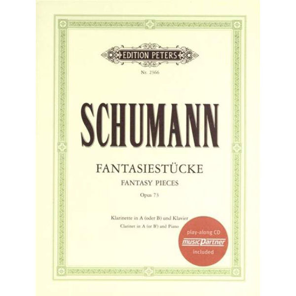 Fantasy Pieces op. 73, Robert Schumann - Clarinet (A or Bb) and Piano + CD