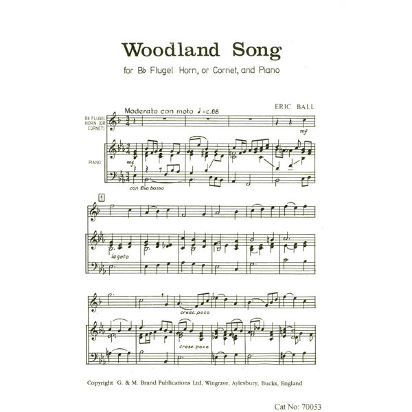 Woodland Song, Eric Ball. Cornet and Piano