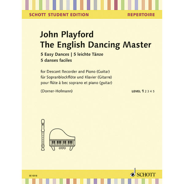 The English Dancing Master, John Playford. Sopran Recorder and Piano (Guitar)