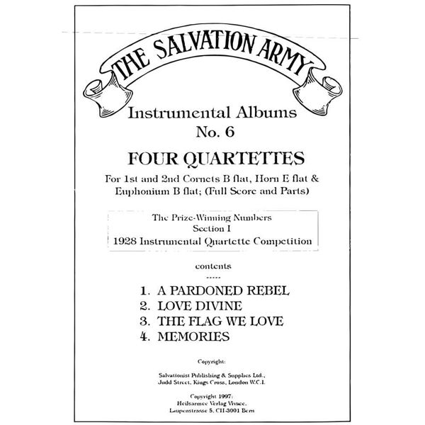 Salvation Army Instrumental Album No.6 - Four Quartettes