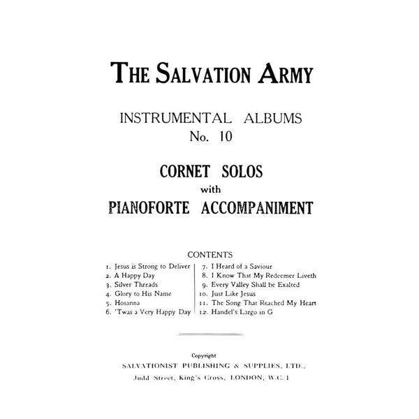 Salvation Army Instrumental Album No.10 - Cornet Solos