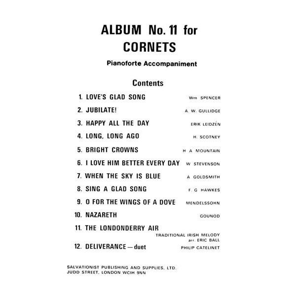 Salvation Army Instrumental Album No.11 - Cornet Solos