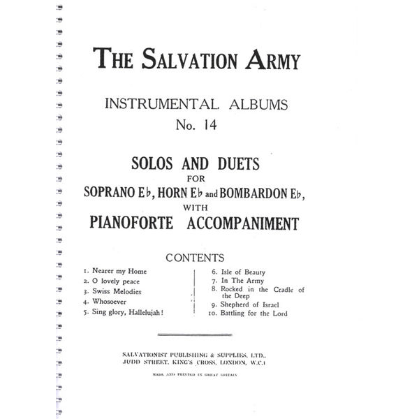 Salvation Army Instrumental Album No.14 - Eb Solos and Duets