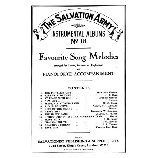 Salvation Army Instrumental Album No.18 - Favourite Song Melodies